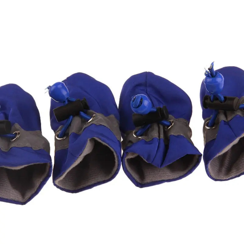 4Pcs Anti-Slip Dog Paw Protectors, Soft Dog Shoes with Straps, Durable Nylon Claw Pads, Suitable for Indoor Outdoor Walking Running