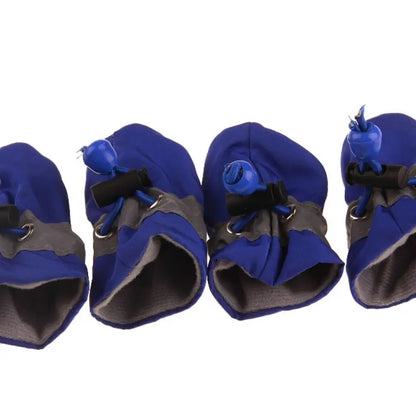 4Pcs Anti-Slip Dog Paw Protectors, Soft Dog Shoes with Straps, Durable Nylon Claw Pads, Suitable for Indoor Outdoor Walking Running