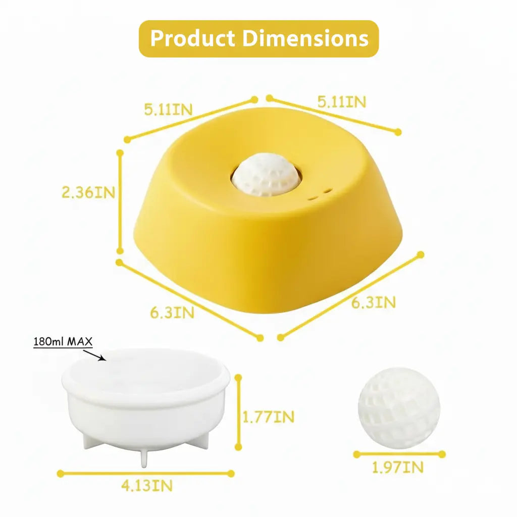 XIXI Spin-To-Eat Dog Slow Feeder Bowl | Interactive Liquid Treat Dispenser & Lick Bowl | Anti-Spill Enrichment for Anxiety & Bloat Relief