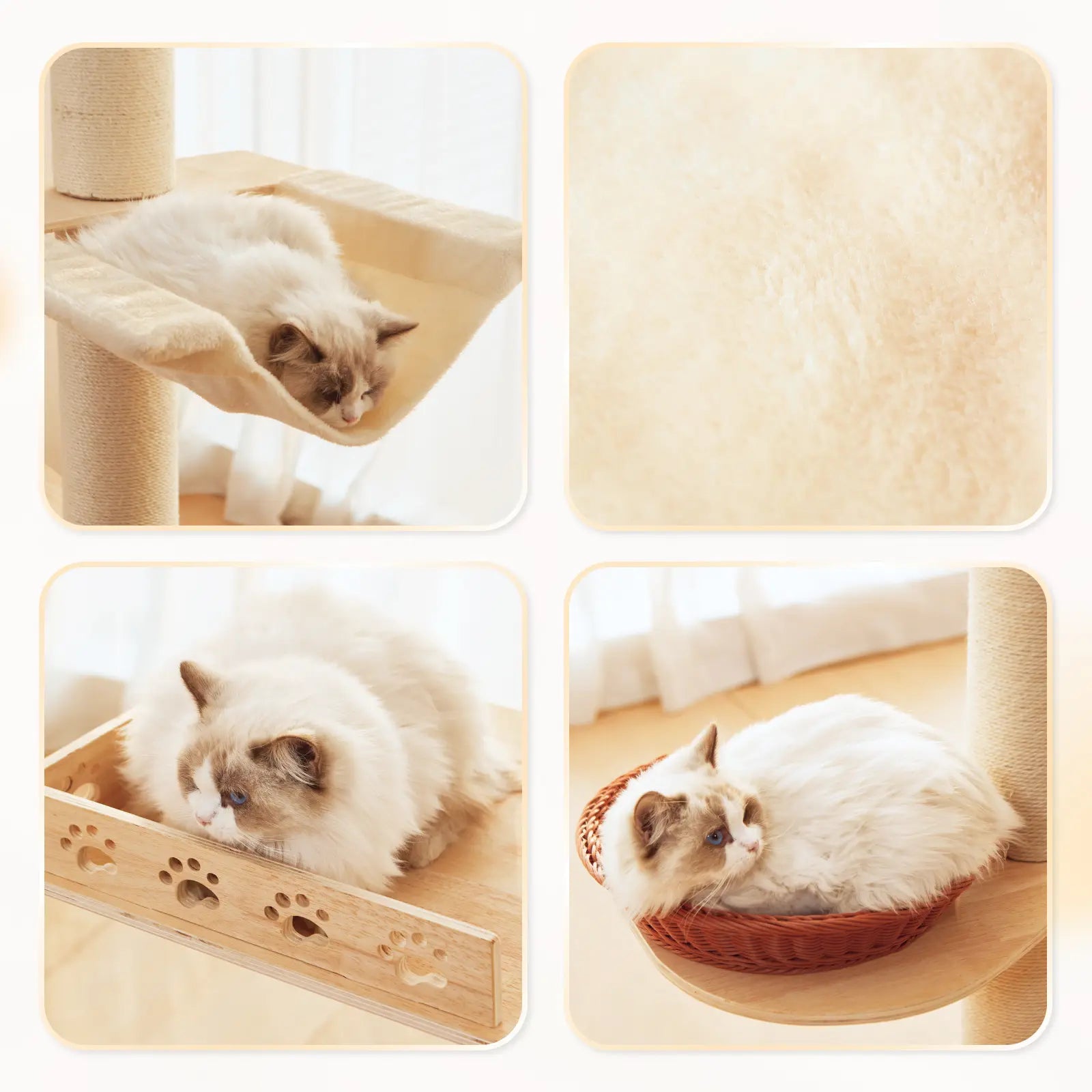 Adjustable Height Cat Tree Tower (102-118 Inches ) 5-Tier Hemp Scratching Post Indoor/Outdoor Sturdy Cat Activity Center with Perches