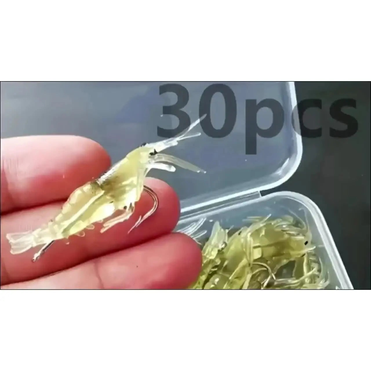 30Pcs Realistic Shrimp Soft Lure for Freshwater & Saltwater Fishing