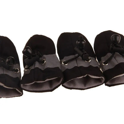 4Pcs Anti-Slip Dog Paw Protectors, Soft Dog Shoes with Straps, Durable Nylon Claw Pads, Suitable for Indoor Outdoor Walking Running