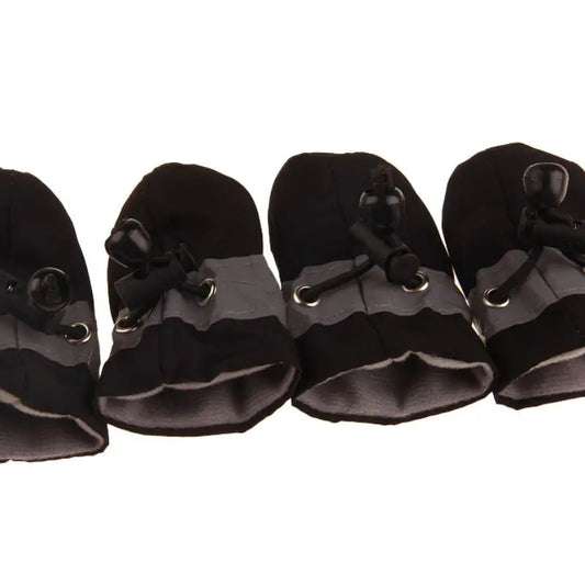 4Pcs Anti-Slip Dog Paw Protectors, Soft Dog Shoes with Straps, Durable Nylon Claw Pads, Suitable for Indoor Outdoor Walking Running