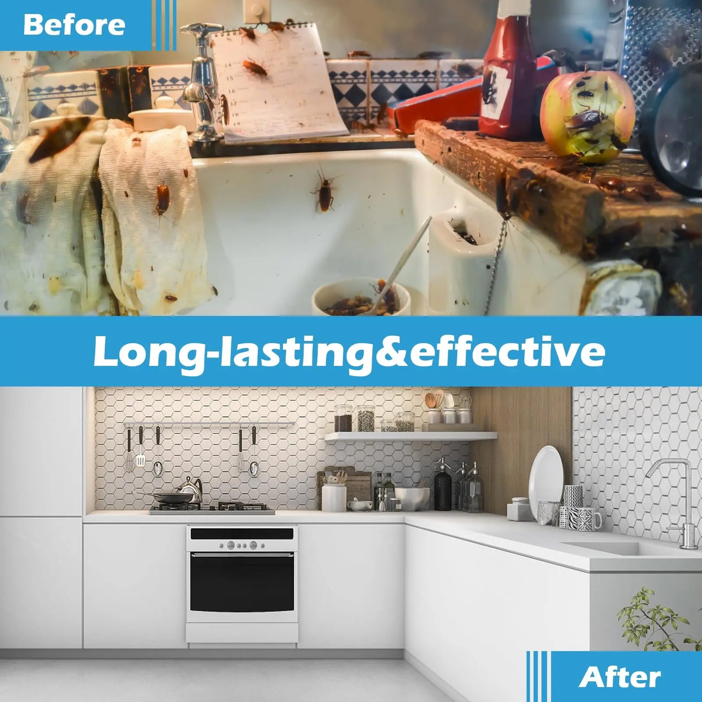 Garsum Cockroach Gel Bait 1 Box (4 Tubes X 30 Grams), Roach Killer Indoor Infestation Home and Outdoor Use