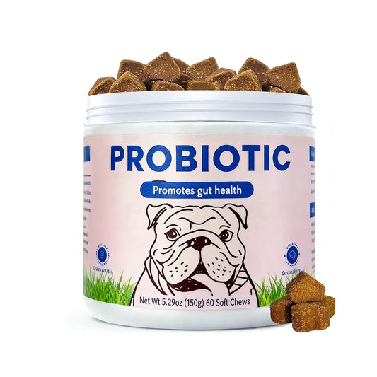 Probiotics for Dogs - Digestive Health & Gut Support Soft Chews - Seasonal Allergy Relief & Immune Boost Supplement - Delicious Pork Flavor (60 Count) and Itch Relief Dog Chews Bundle and Mobility Supplement Bundle