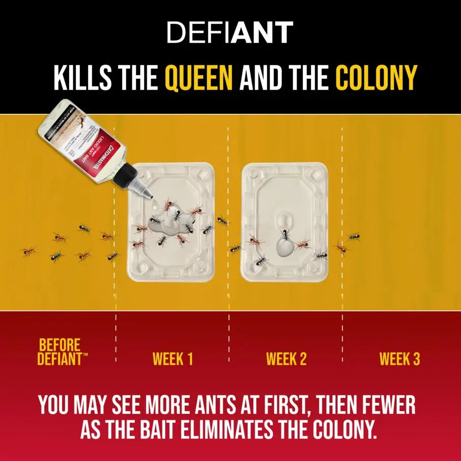 DEFIANT™ Liquid Ant Bait for Ant Control, 1-Year Supply + 8 Classic Bait Stations