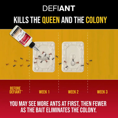 DEFIANT™ Liquid Ant Bait for Ant Control, 1-Year Supply + 8 Classic Bait Stations