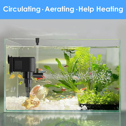 Aquamiracle Aquarium Powerhead Pump Circulating Water Pump 135/210/265GPH for 10-80 Gallon Aquariums with Aerating Features