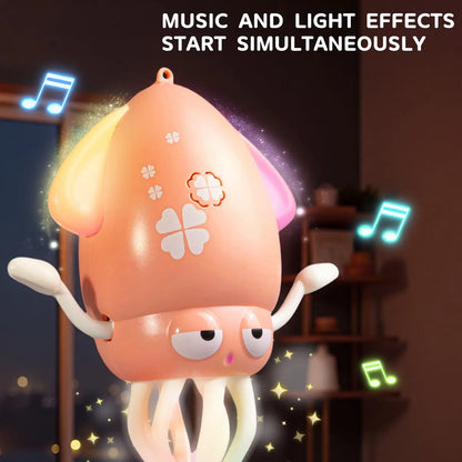 Smart Tentacle Explorer, Electric Dancing Octopus Squid Toy,,Automatic Obstacle Avoidance Cuttlefish Toy,With LED Lights & Music,Self-Navigating,Rhythmically Moves to Music,Usb Rechargeable LED Music Dancing Crawling Octopus
