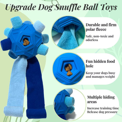 Snuffle Ball for Dog Toys Unbreakable Upgrade Ball Interactive Toy Foraging Snuffle Mat Puppy Treat Dispenser Slow Feeder