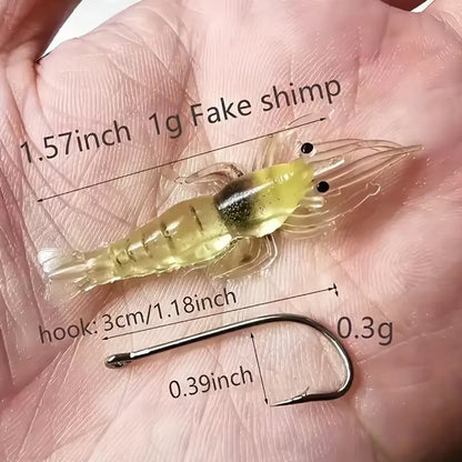 30Pcs Realistic Shrimp Soft Lure for Freshwater & Saltwater Fishing