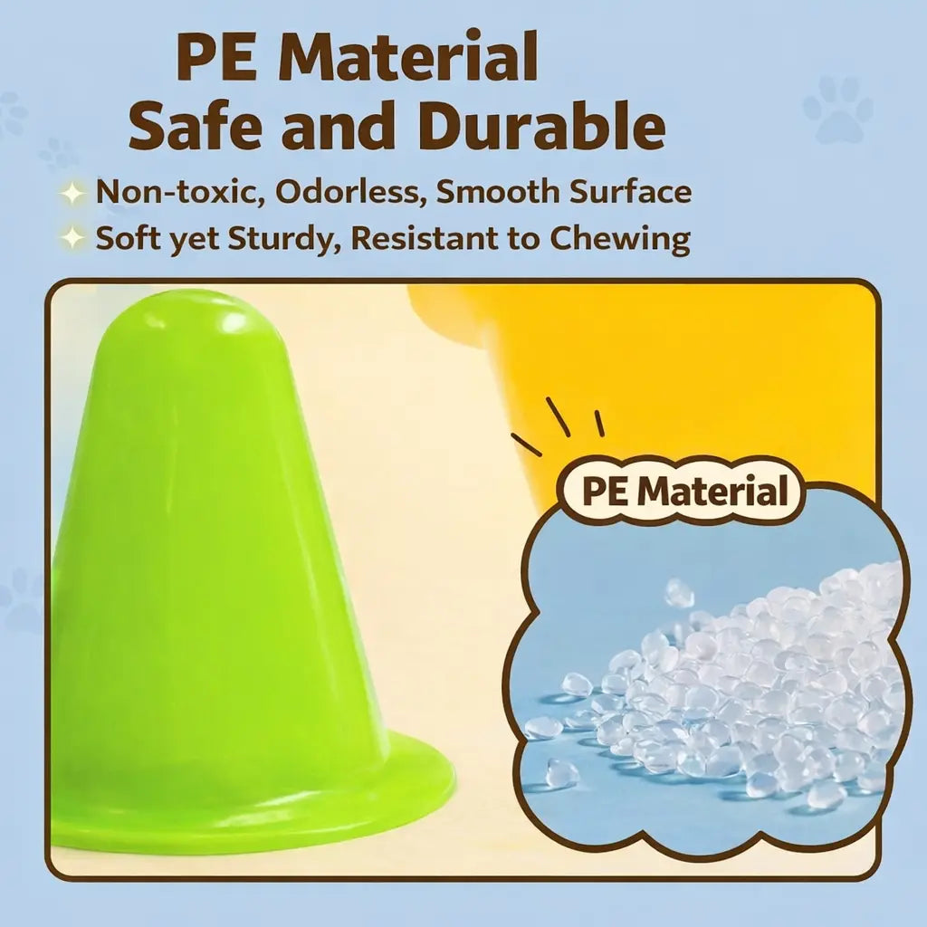 Interactive Rabbit Toy, Durable Plastic Ice Cream Tub with Colorful Rings Toy, Batteryless Chew Toy for Boredom Relief of Bunny and Guinea Pig