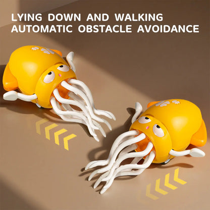 Smart Tentacle Explorer, Electric Dancing Octopus Squid Toy,,Automatic Obstacle Avoidance Cuttlefish Toy,With LED Lights & Music,Self-Navigating,Rhythmically Moves to Music,Usb Rechargeable LED Music Dancing Crawling Octopus