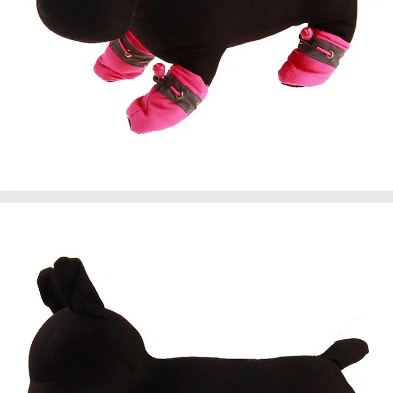 4Pcs Anti-Slip Dog Paw Protectors, Soft Dog Shoes with Straps, Durable Nylon Claw Pads, Suitable for Indoor Outdoor Walking Running