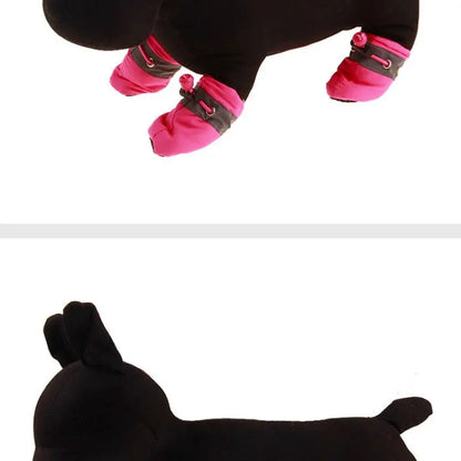 4Pcs Anti-Slip Dog Paw Protectors, Soft Dog Shoes with Straps, Durable Nylon Claw Pads, Suitable for Indoor Outdoor Walking Running