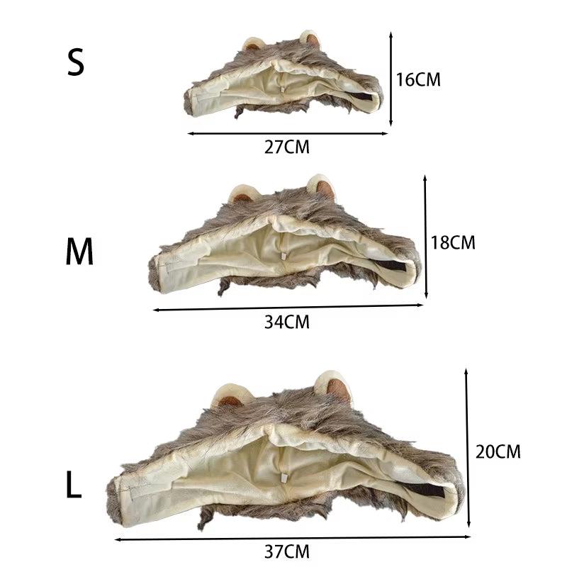 Cat Lion Head Pet Hair Decoration Cute and Funny Lion Ear Wig Hat Halloween Costume Fancy Hat Pet Headwear Hat Decorative Produc