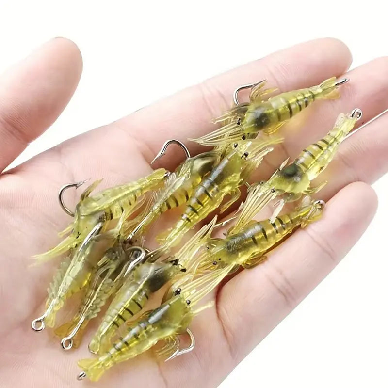 30Pcs Realistic Shrimp Soft Lure for Freshwater & Saltwater Fishing