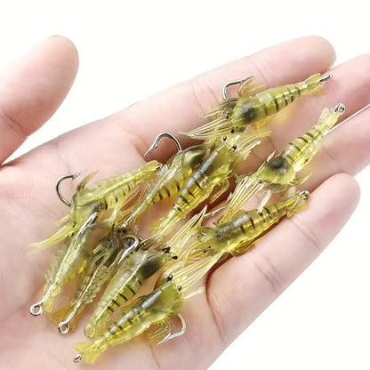 30Pcs Realistic Shrimp Soft Lure for Freshwater & Saltwater Fishing