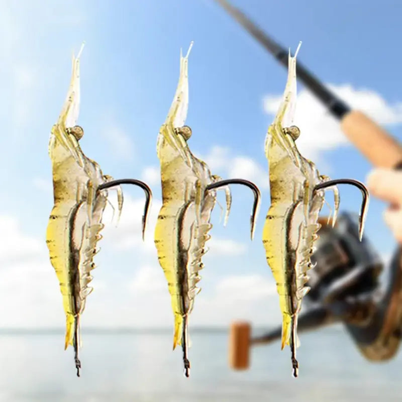 30Pcs Realistic Shrimp Soft Lure for Freshwater & Saltwater Fishing