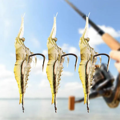 30Pcs Realistic Shrimp Soft Lure for Freshwater & Saltwater Fishing