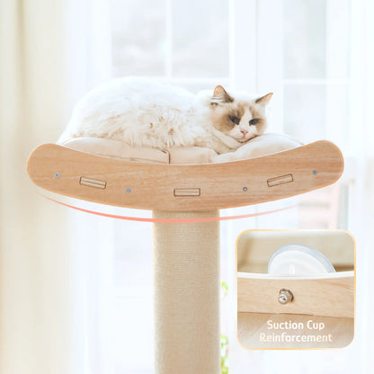 Adjustable Height Cat Tree Tower (102-118 Inches ) 5-Tier Hemp Scratching Post Indoor/Outdoor Sturdy Cat Activity Center with Perches